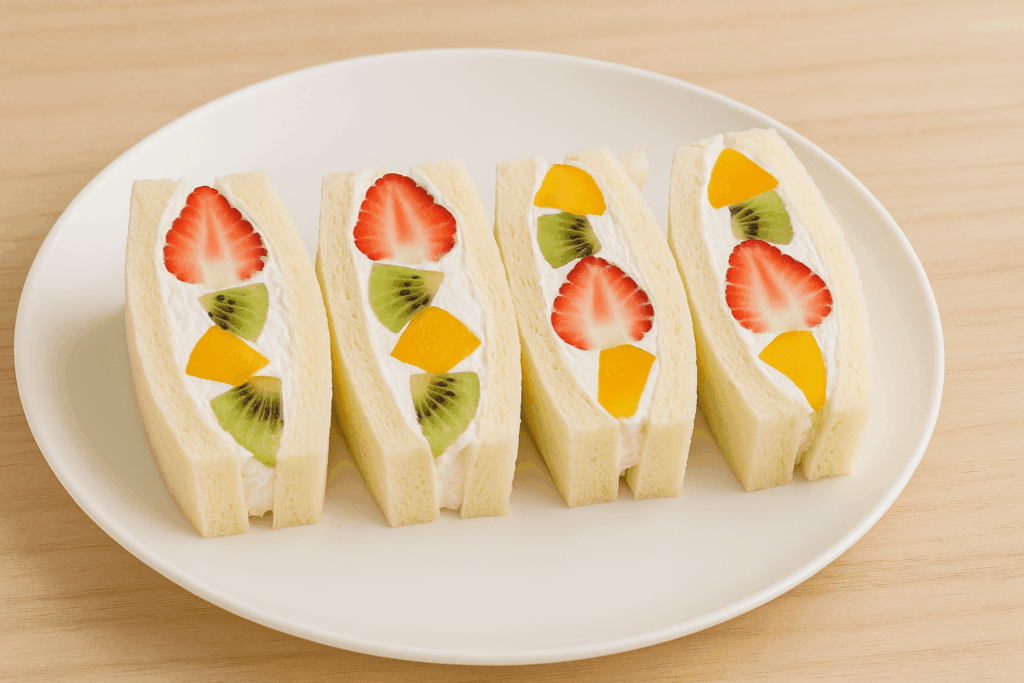 ママ友会で一品持ち寄りしたフルーツサンドイッチ